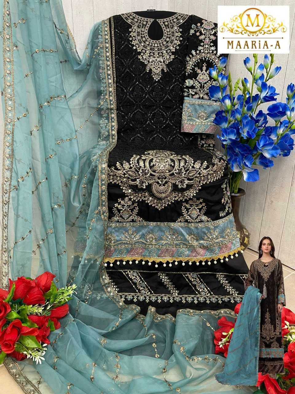 Ynf Georgette KESH504 1111 Suits & Dresses Islamic Clothing Wholesale Pakistani Suits Georgette Suit Semi-Stitched Suits Manufacturer