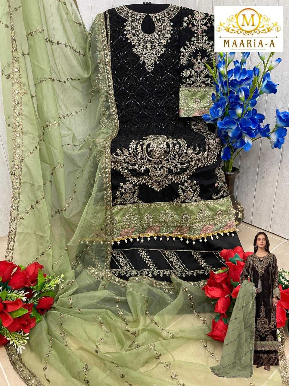 Ynf Georgette KESH504 1111 Suits & Dresses Islamic Clothing Wholesale Pakistani Suits Georgette Suit Semi-Stitched Suits Manufacturer