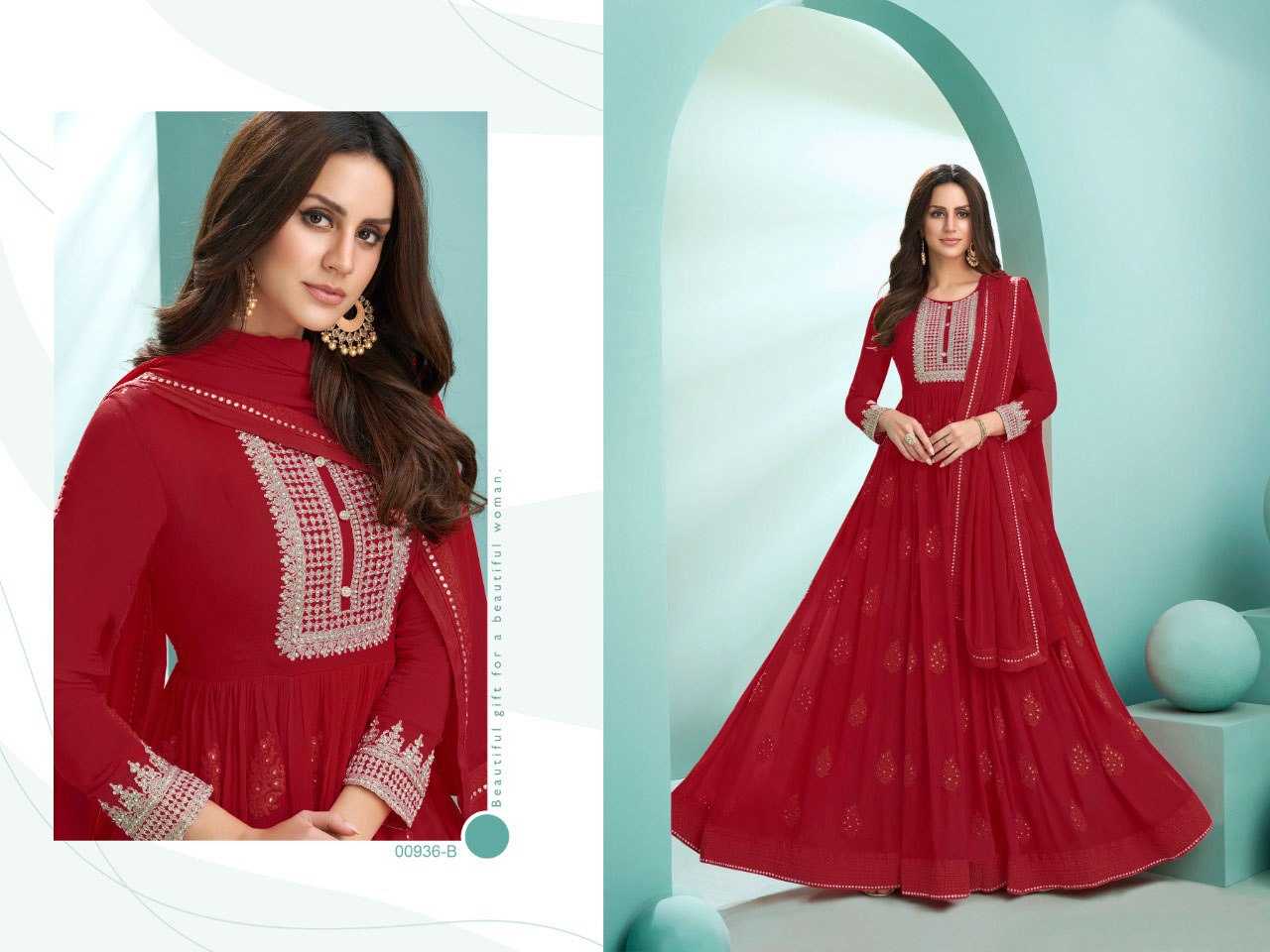 Ynf Georgette KESH504 1179 Suits & Dresses Wholesale Anarkali Suits Semi Stitched Suits Semi-Stitched Suits Manufacturer