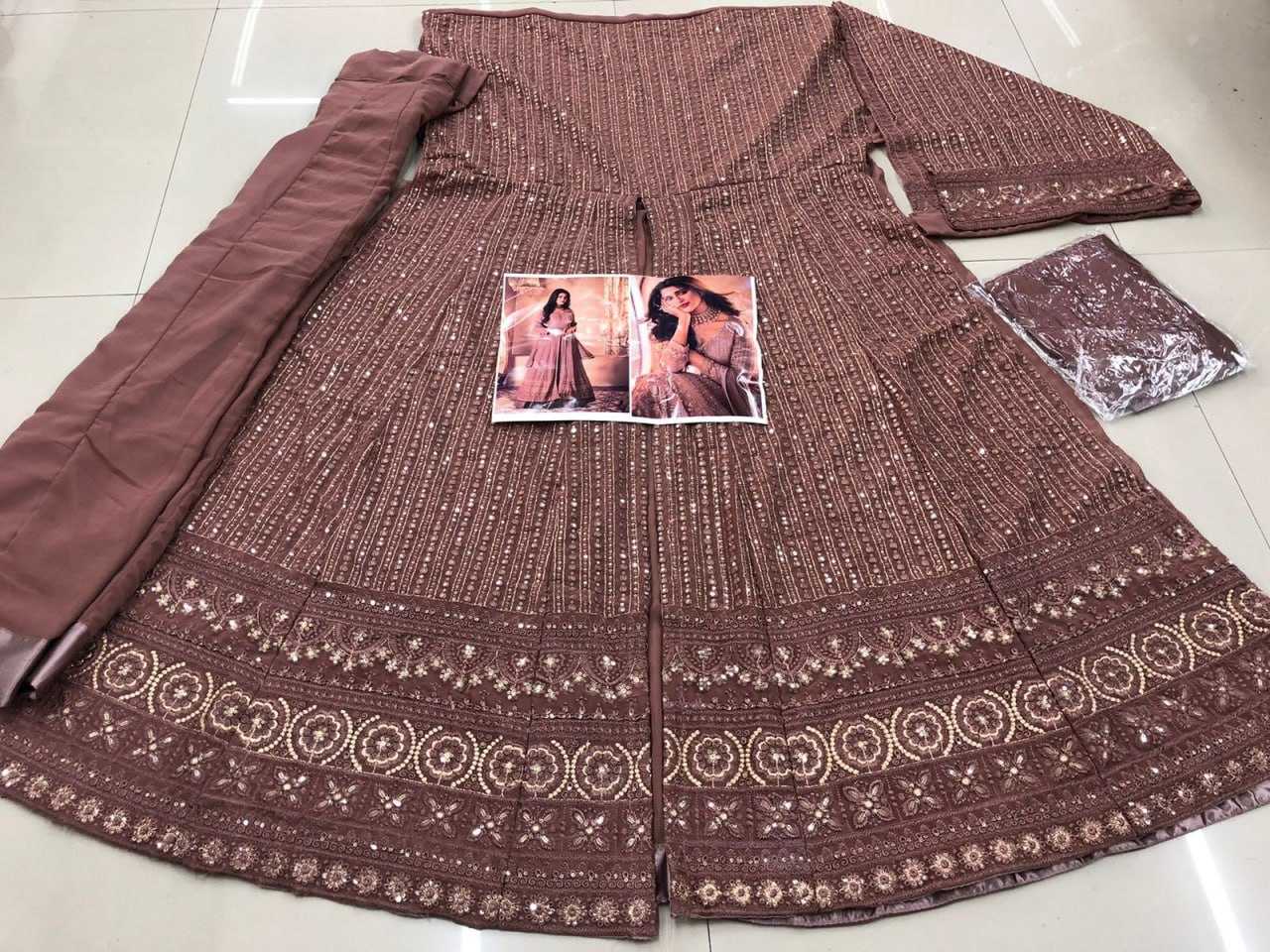 Ynf Georgette KESH504 122 Gowns Wedding Collections Festive Collections Wholesale Embroidery Gowns Georgette Gown Wedding Outfits Manufacturer