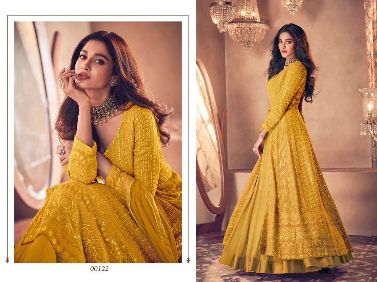 Ynf Georgette KESH504 122 Gowns Wedding Collections Festive Collections Wholesale Embroidery Gowns Georgette Gown Wedding Outfits Manufacturer