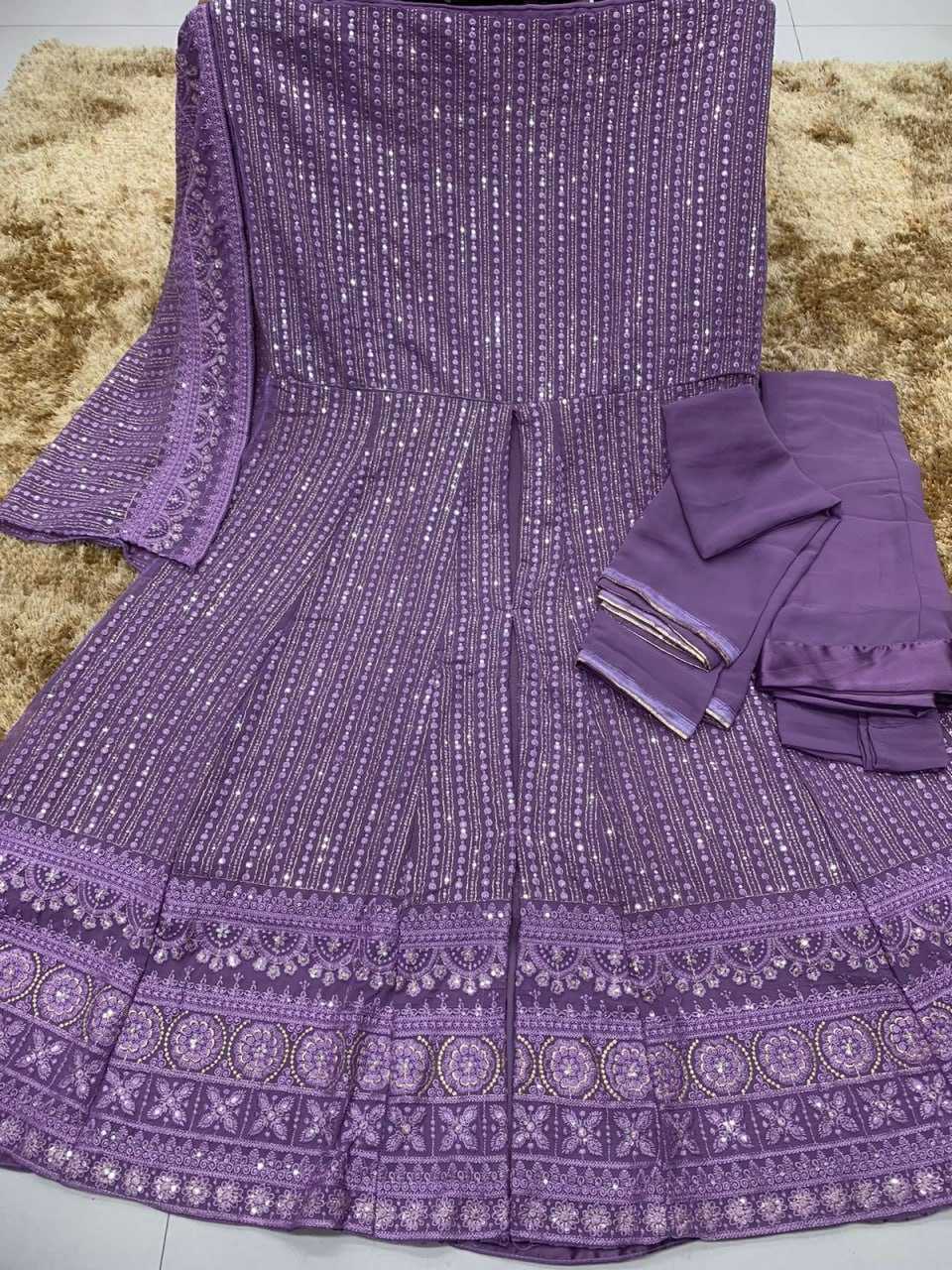 Ynf Georgette KESH504 122 Gowns Wedding Collections Festive Collections Wholesale Embroidery Gowns Georgette Gown Wedding Outfits Manufacturer
