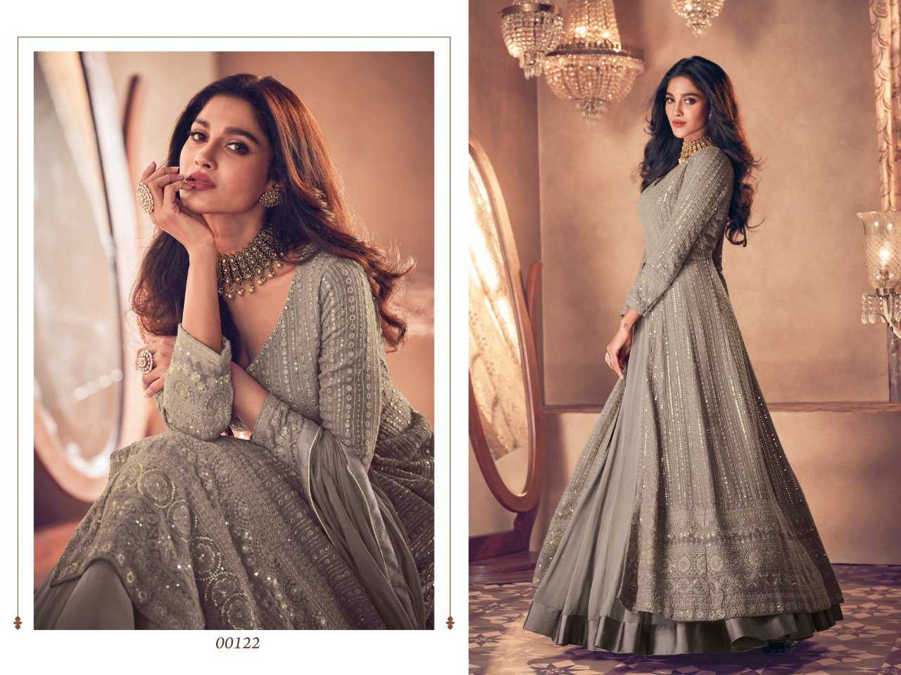 Ynf Georgette KESH504 122 Gowns Wedding Collections Festive Collections Wholesale Embroidery Gowns Georgette Gown Wedding Outfits Manufacturer