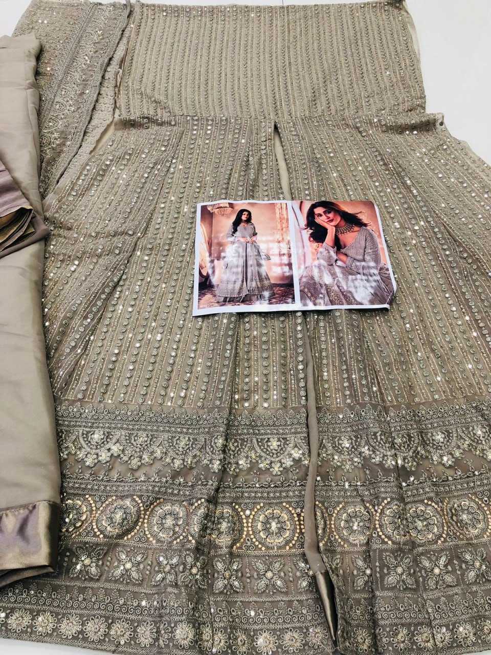 Ynf Georgette KESH504 122 Gowns Wedding Collections Festive Collections Wholesale Embroidery Gowns Georgette Gown Wedding Outfits Manufacturer