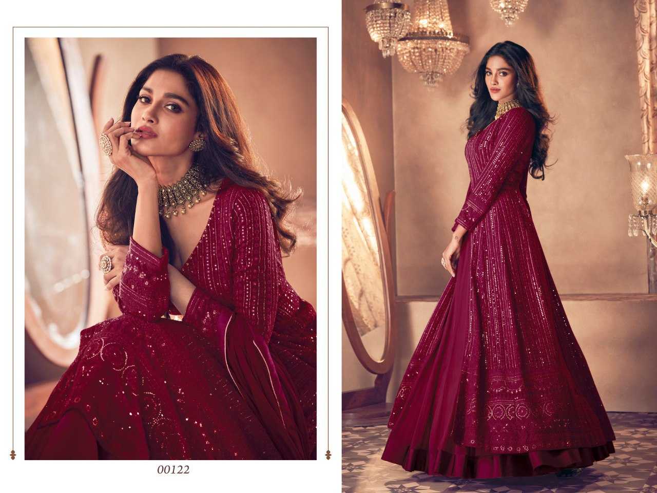 Ynf Georgette KESH504 122 Gowns Wedding Collections Festive Collections Wholesale Embroidery Gowns Georgette Gown Wedding Outfits Manufacturer