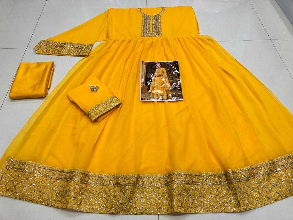 Ynf Georgette KESH504 1278 Suits & Dresses Wholesale Anarkali Suits Semi Stitched Suits Floor-Length Suits Semi-Stitched Suits Manufacturer