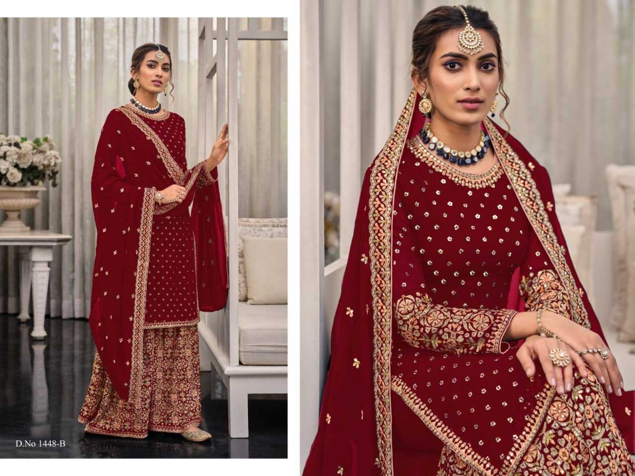 Ynf Georgette KESH504 1448 Suits & Dresses Wholesale Georgette Suit Semi Stitched Suits Semi-Stitched Suits Manufacturer