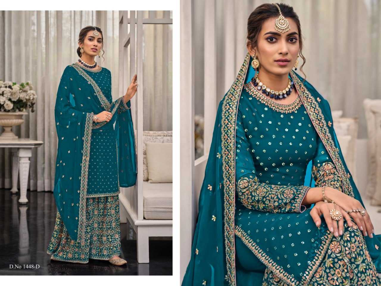 Ynf Georgette KESH504 1448 Suits & Dresses Wholesale Georgette Suit Semi Stitched Suits Semi-Stitched Suits Manufacturer