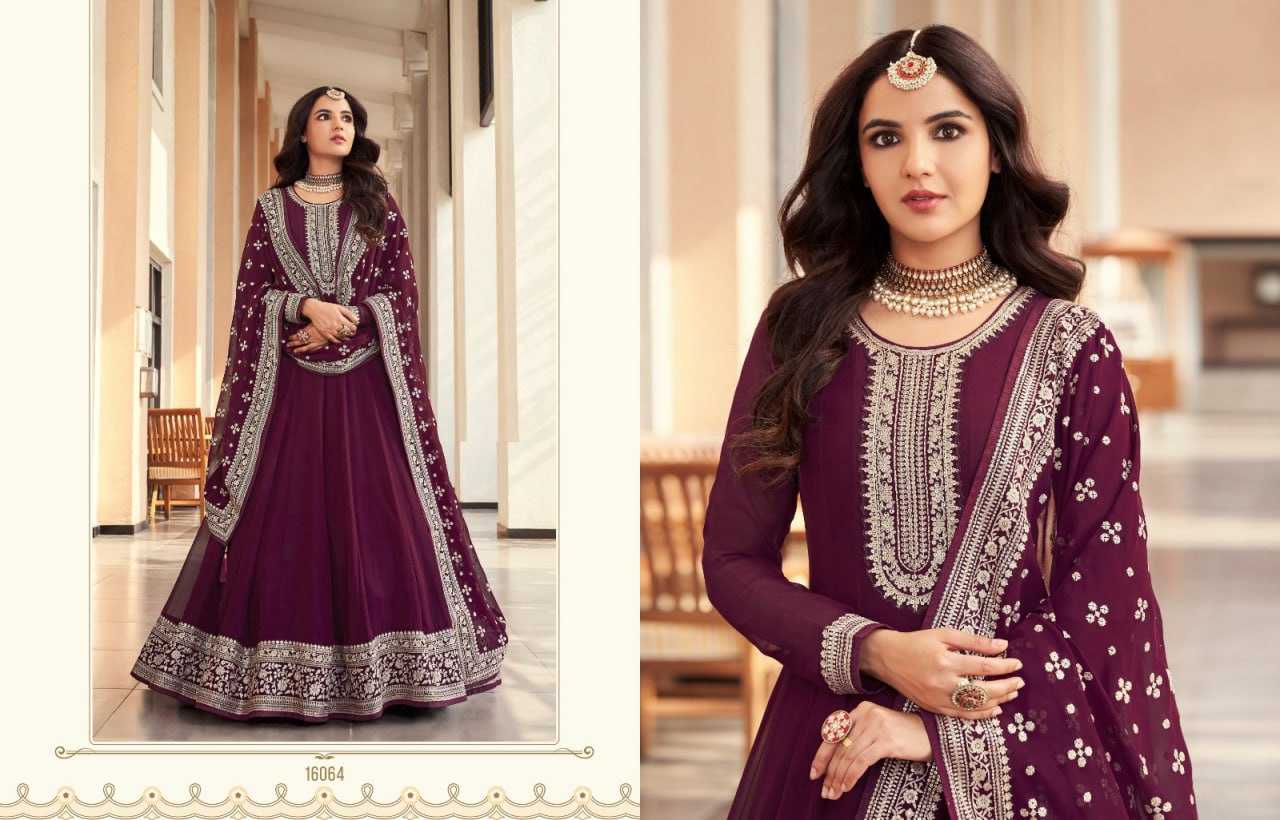 Ynf Georgette KESH504 16061 Gowns Wedding Collections Bollywood Collections Wholesale Embroidery Gowns Georgette Gown Jasmin Bhasin Manufacturer