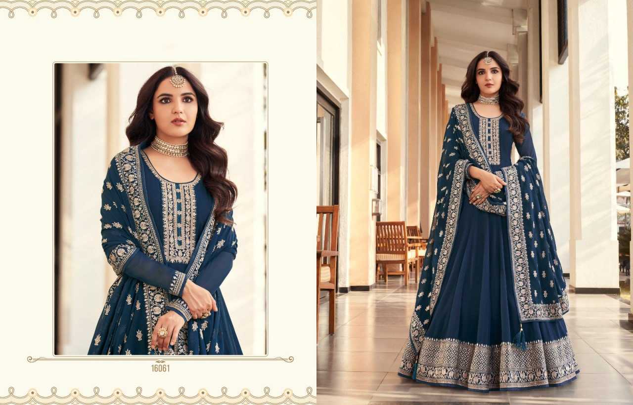 Ynf Georgette KESH504 16061 Gowns Wedding Collections Bollywood Collections Wholesale Embroidery Gowns Georgette Gown Jasmin Bhasin Manufacturer