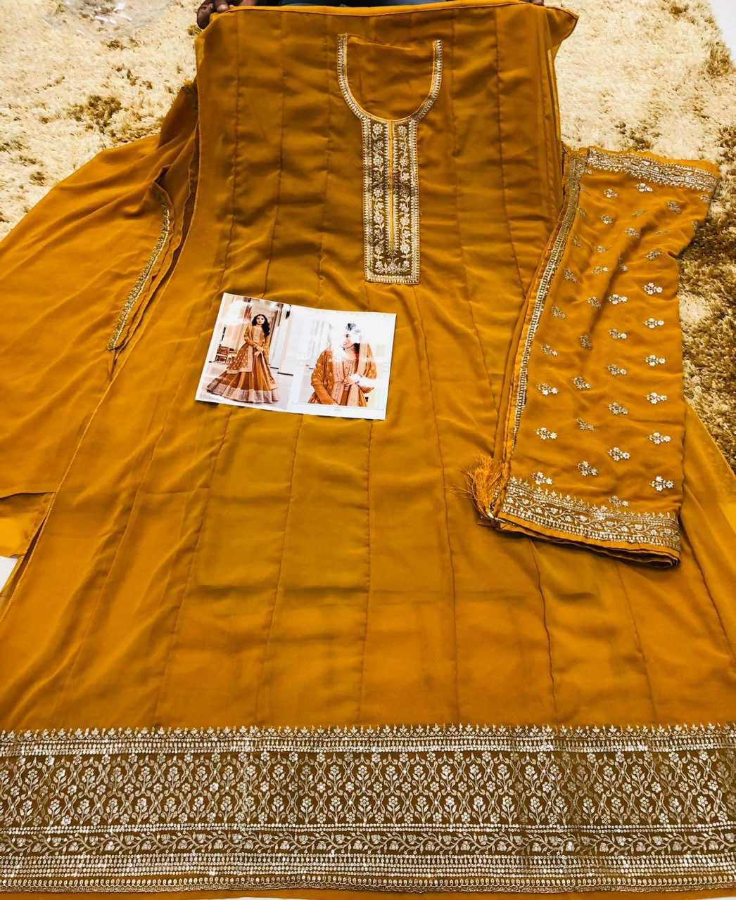 Ynf Georgette KESH504 16061 Gowns Wedding Collections Bollywood Collections Wholesale Embroidery Gowns Georgette Gown Jasmin Bhasin Manufacturer