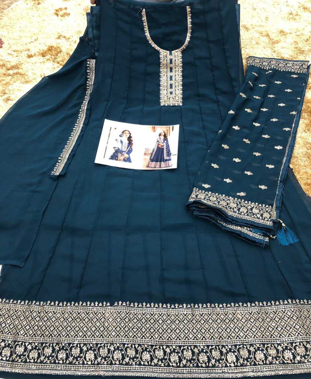 Ynf Georgette KESH504 16061 Gowns Wedding Collections Bollywood Collections Wholesale Embroidery Gowns Georgette Gown Jasmin Bhasin Manufacturer