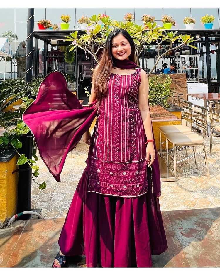 Ynf Georgette KESH504 163 Suits & Dresses Wedding Collections Festive Collections Wholesale Sharara Salwar Suits Georgette Suit Wedding Outfits Manufacturer