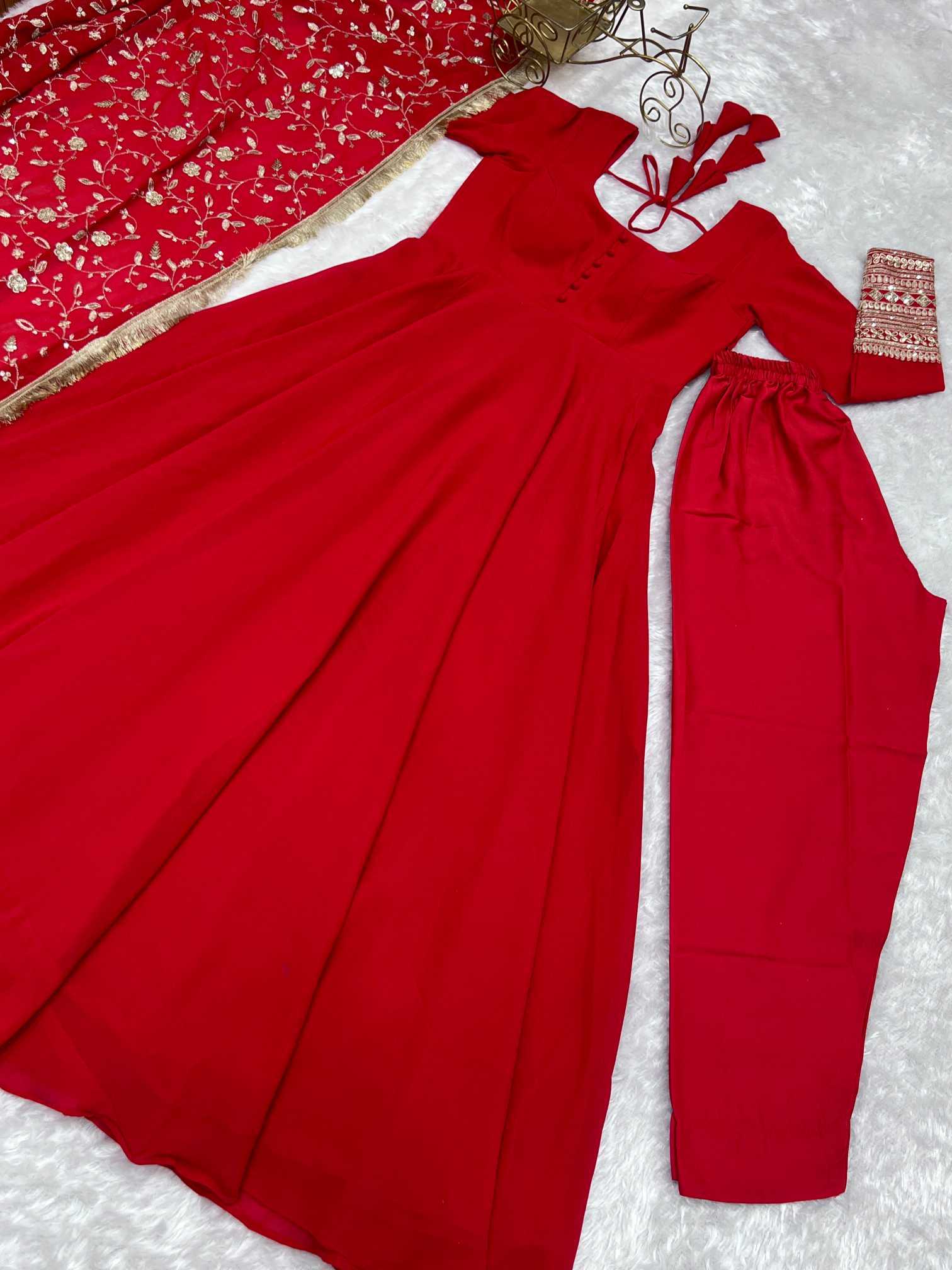 Ynf Georgette KESH504 241 Gowns Wholesale Fancy Gowns Sequin Gowns Manufacturer