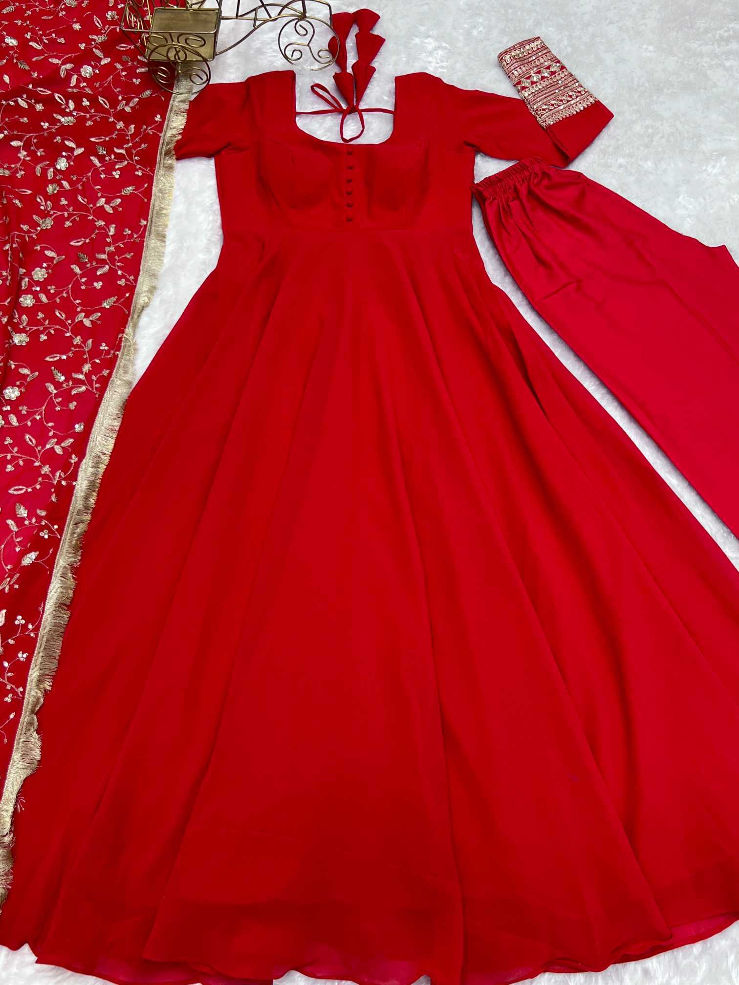 Ynf Georgette KESH504 241 Gowns Wholesale Fancy Gowns Sequin Gowns Manufacturer