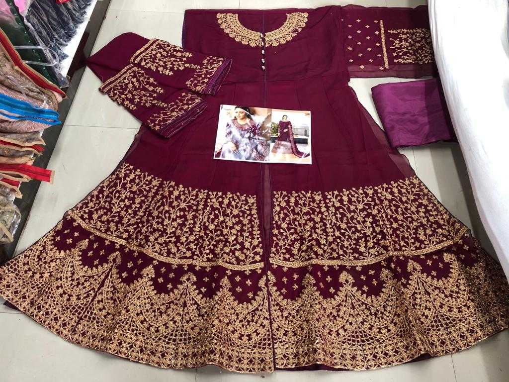 Ynf Georgette KESH504 3803 Suits & Dresses Wholesale Georgette Suit Semi Stitched Suits Semi-Stitched Suits Manufacturer