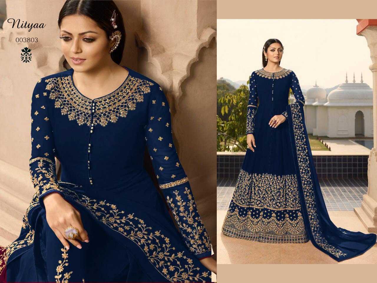 Ynf Georgette KESH504 3803 Suits & Dresses Wholesale Georgette Suit Semi Stitched Suits Semi-Stitched Suits Manufacturer