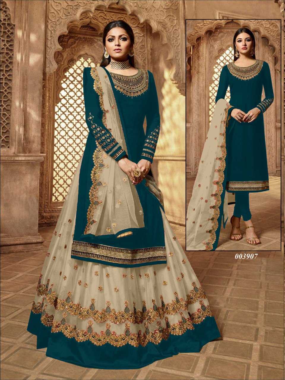 Ynf Georgette KESH504 3907 Suits & Dresses Wholesale Georgette Suit Semi Stitched Suits Semi-Stitched Suits Manufacturer