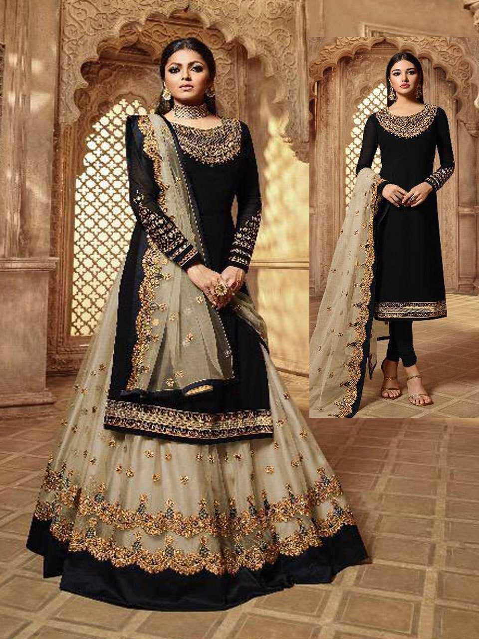 Ynf Georgette KESH504 3907 Suits & Dresses Wholesale Georgette Suit Semi Stitched Suits Semi-Stitched Suits Manufacturer