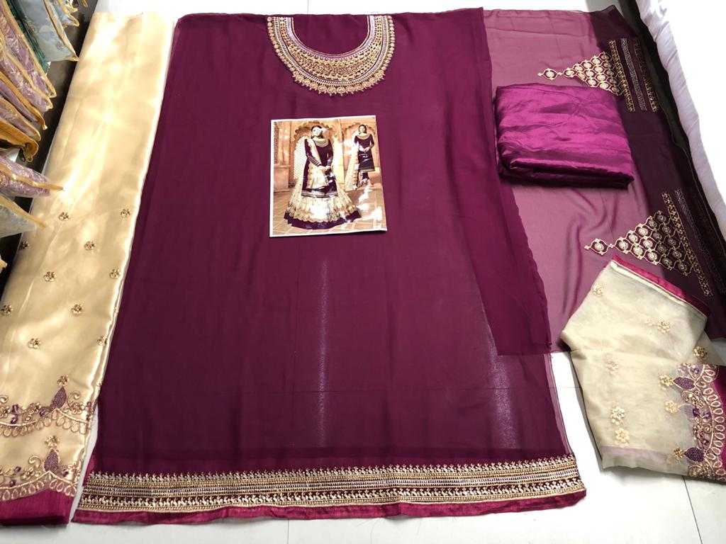 Ynf Georgette KESH504 3907 Suits & Dresses Wholesale Georgette Suit Semi Stitched Suits Semi-Stitched Suits Manufacturer