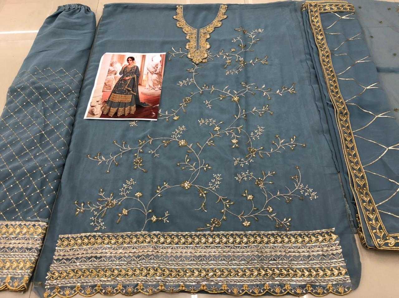 Ynf Georgette KESH504 4902 Suits & Dresses Wholesale Georgette Suit Semi Stitched Suits Semi-Stitched Suits Manufacturer