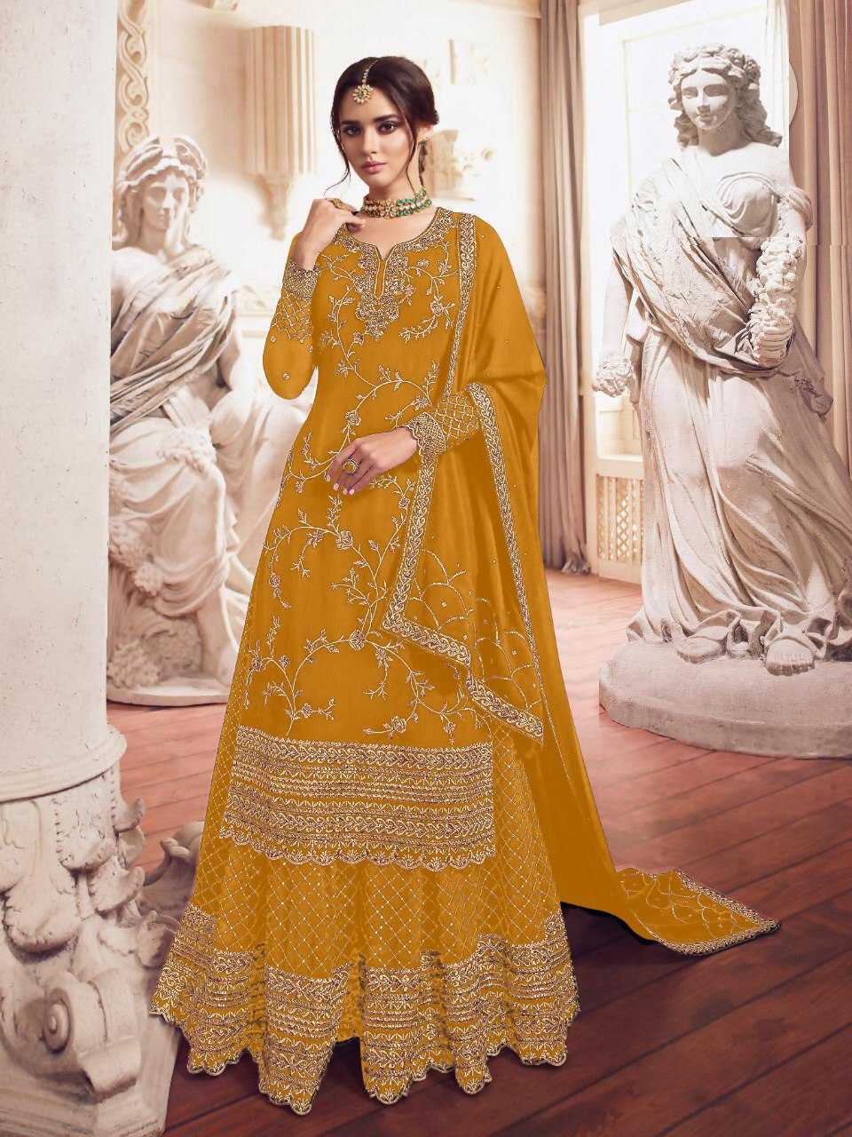 Ynf Georgette KESH504 4902 Suits & Dresses Wholesale Georgette Suit Semi Stitched Suits Semi-Stitched Suits Manufacturer