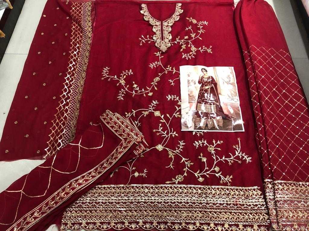 Ynf Georgette KESH504 4902 Suits & Dresses Wholesale Georgette Suit Semi Stitched Suits Semi-Stitched Suits Manufacturer