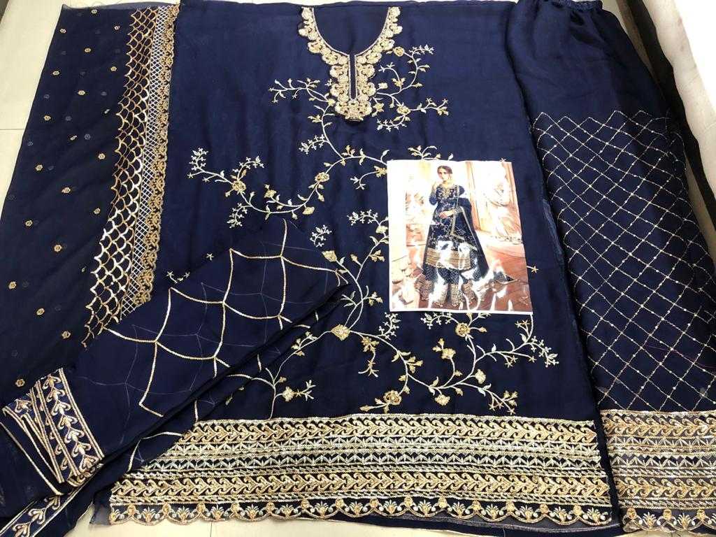 Ynf Georgette KESH504 4902 Suits & Dresses Wholesale Georgette Suit Semi Stitched Suits Semi-Stitched Suits Manufacturer