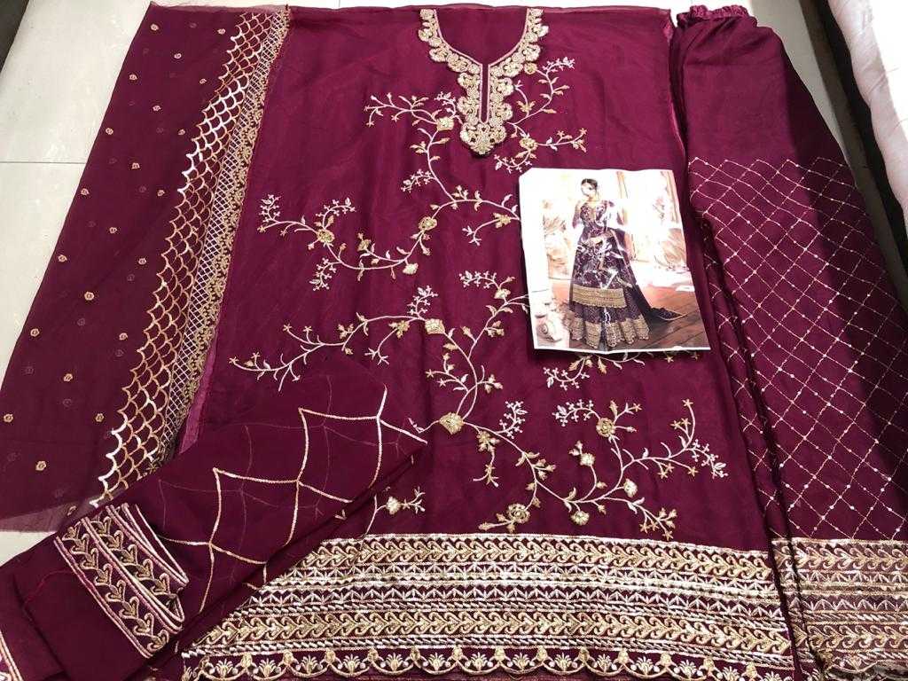 Ynf Georgette KESH504 4902 Suits & Dresses Wholesale Georgette Suit Semi Stitched Suits Semi-Stitched Suits Manufacturer
