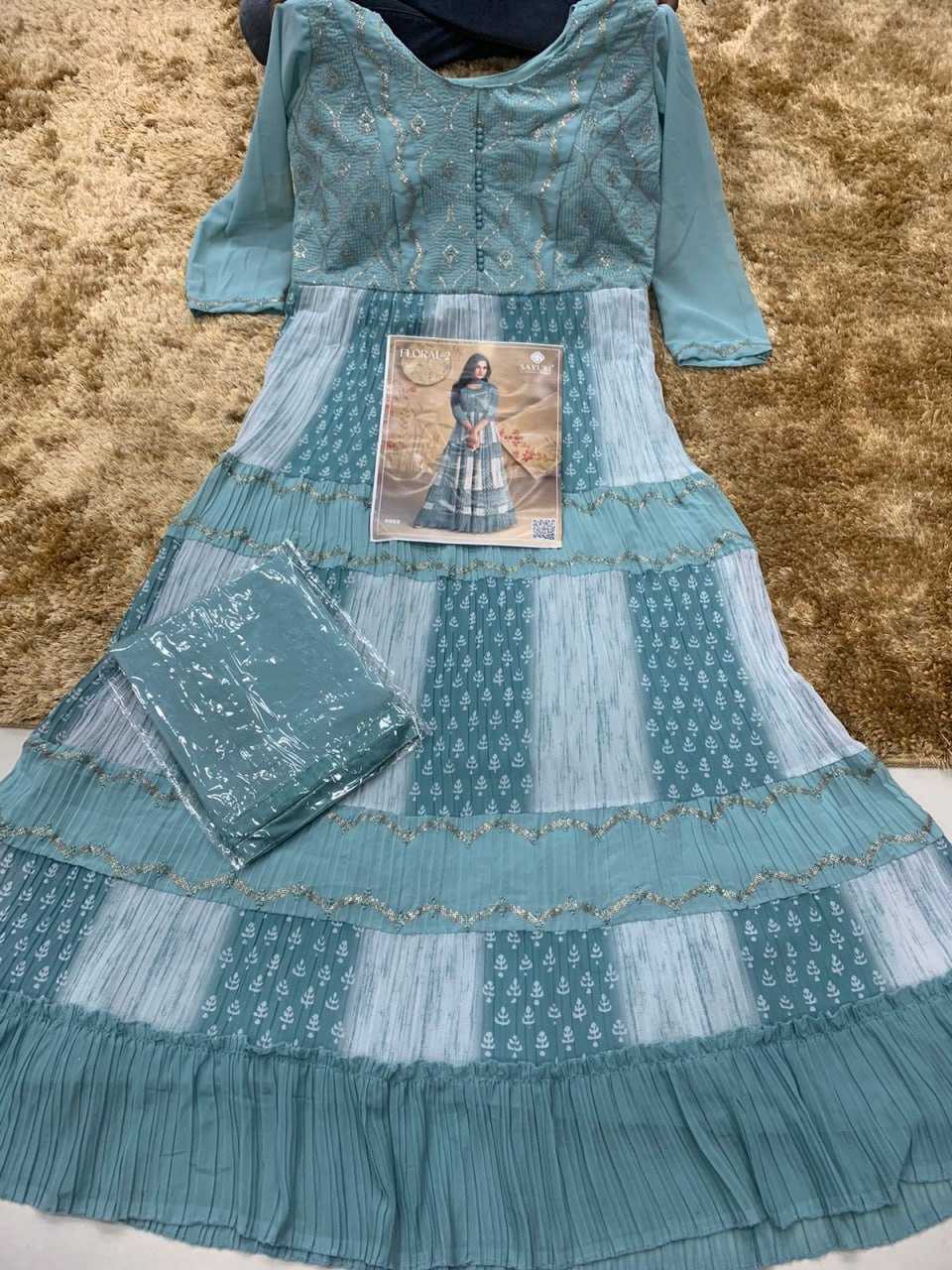 Ynf Georgette KESH504 5502 Gowns Wholesale Fancy Gowns Embroidery Gowns Long Gowns Manufacturer