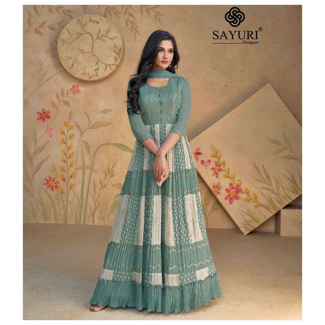 Ynf Georgette KESH504 5502 Gowns Wholesale Fancy Gowns Embroidery Gowns Long Gowns Manufacturer