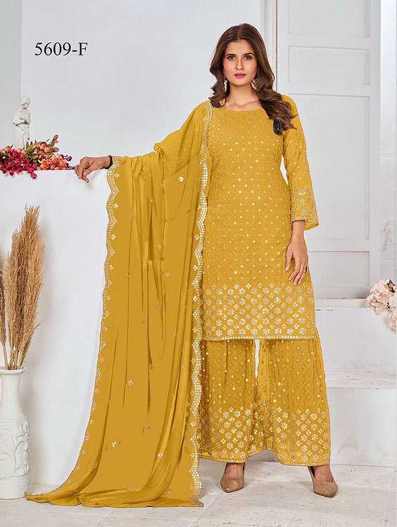 Ynf Georgette KESH504 5609 Suits & Dresses Wedding Collections Festive Collections Wholesale Embroidery Suits Georgette Suit Semi Stitched Suits Manufacturer