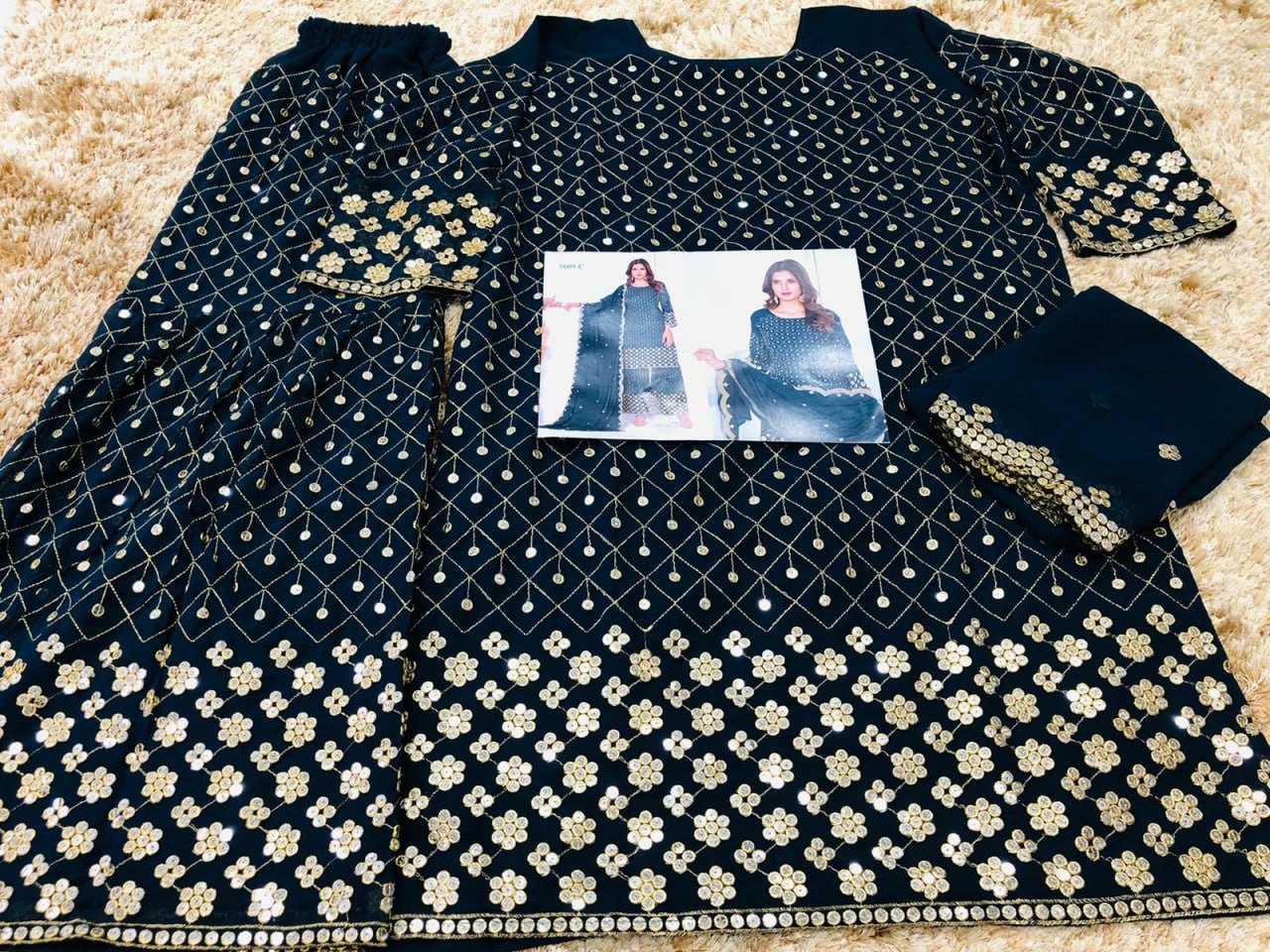 Ynf Georgette KESH504 5609 Suits & Dresses Wedding Collections Festive Collections Wholesale Embroidery Suits Georgette Suit Semi Stitched Suits Manufacturer
