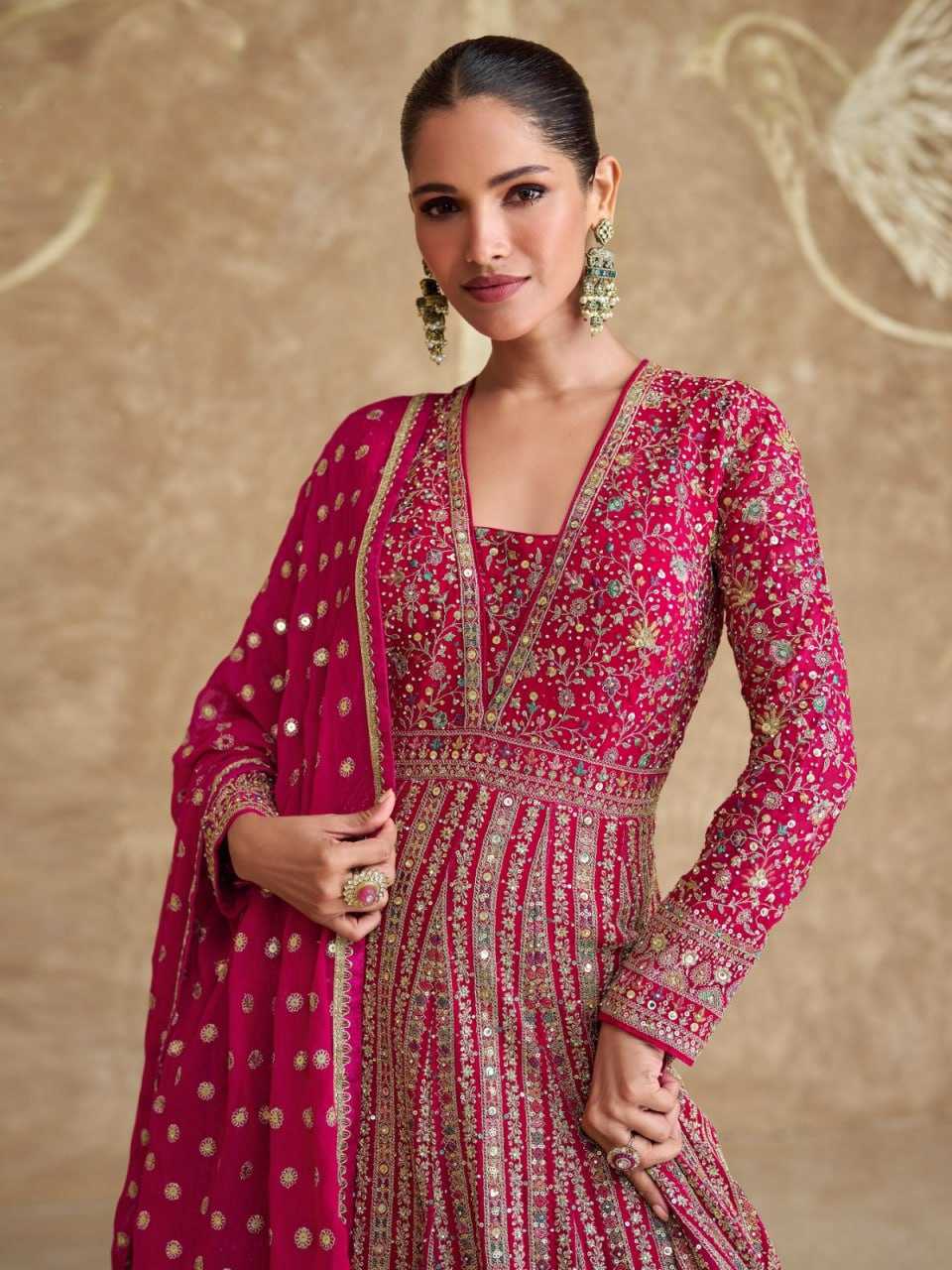 Ynf Georgette KESH504 5651 Gowns Wholesale Fancy Gowns Anarkali Gown Party Gowns Floor-Length Gowns Sequin Gowns Manufacturer
