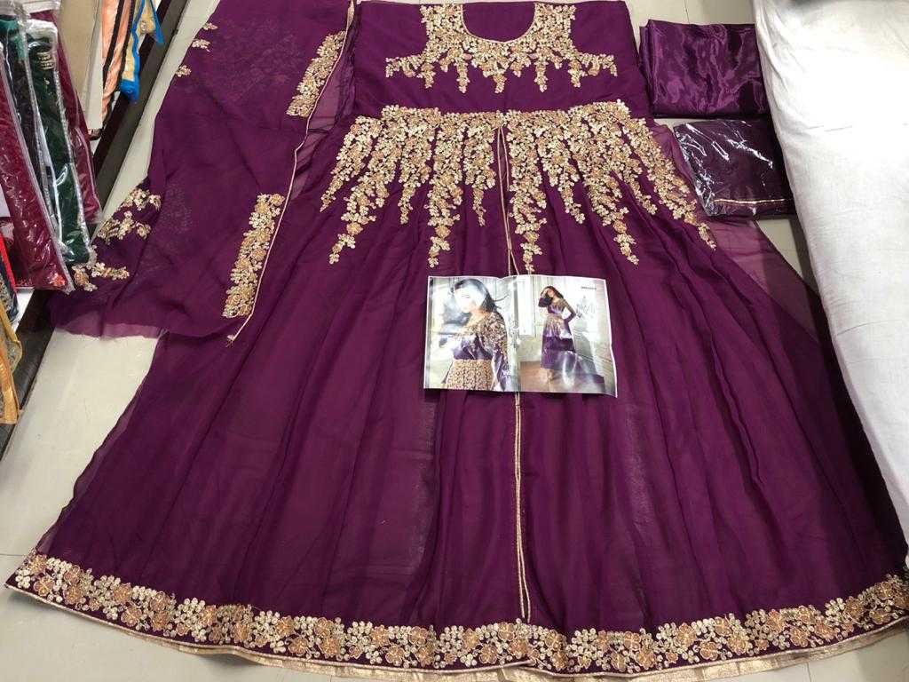 Ynf Georgette KESH504 8204 Gowns Wedding Collections Festive Collections Wholesale Semi Stitched Suits Gown Dresses Wedding Outfits Manufacturer