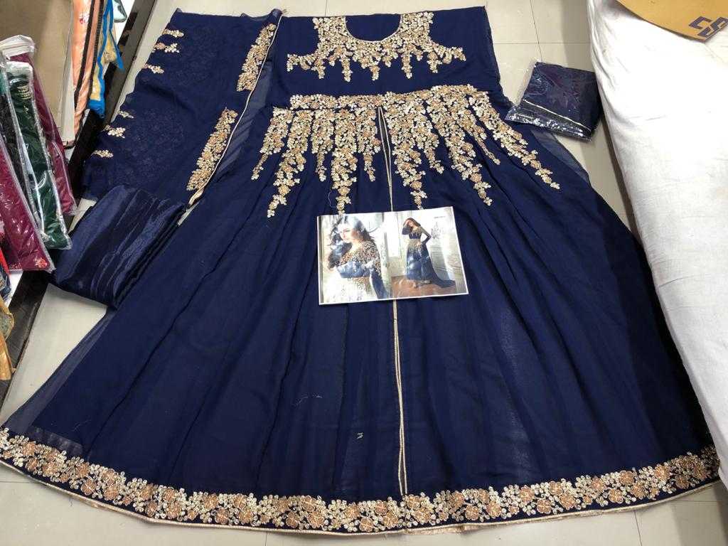 Ynf Georgette KESH504 8204 Gowns Wedding Collections Festive Collections Wholesale Semi Stitched Suits Gown Dresses Wedding Outfits Manufacturer