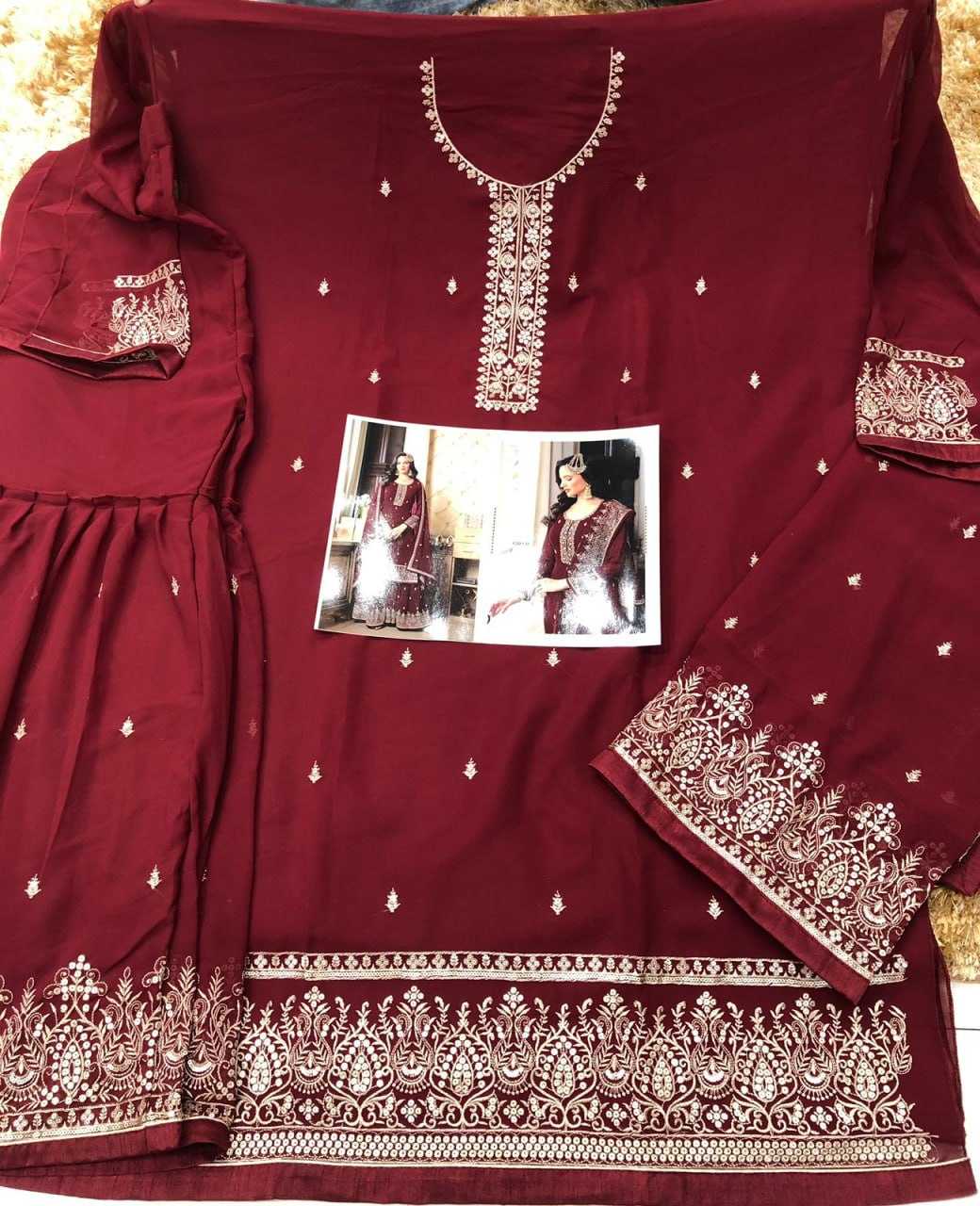 Ynf Georgette KESH504 8301 Suits & Dresses Wholesale Georgette Suit Semi Stitched Suits Semi-Stitched Suits Manufacturer