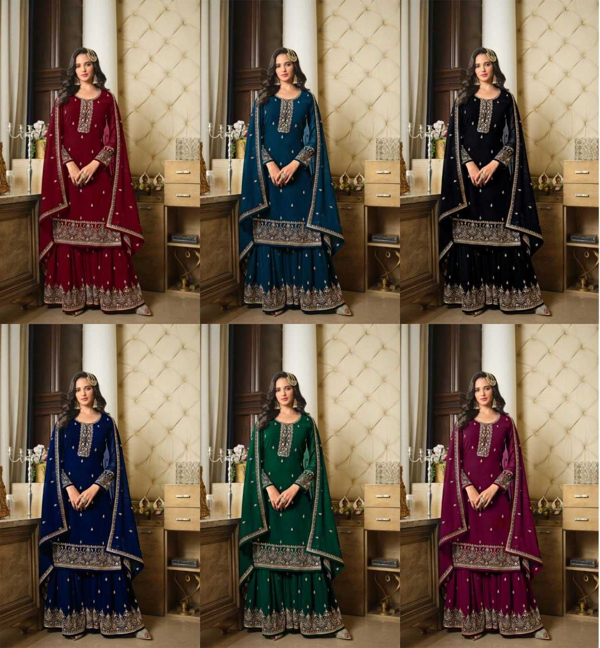 Ynf Georgette KESH504 8301 Suits & Dresses Wholesale Georgette Suit Semi Stitched Suits Semi-Stitched Suits Manufacturer
