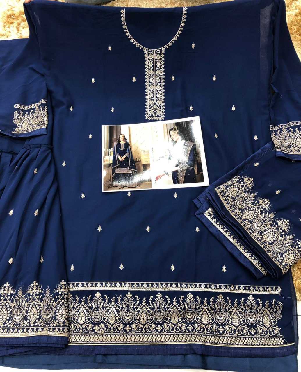 Ynf Georgette KESH504 8301 Suits & Dresses Wholesale Georgette Suit Semi Stitched Suits Semi-Stitched Suits Manufacturer