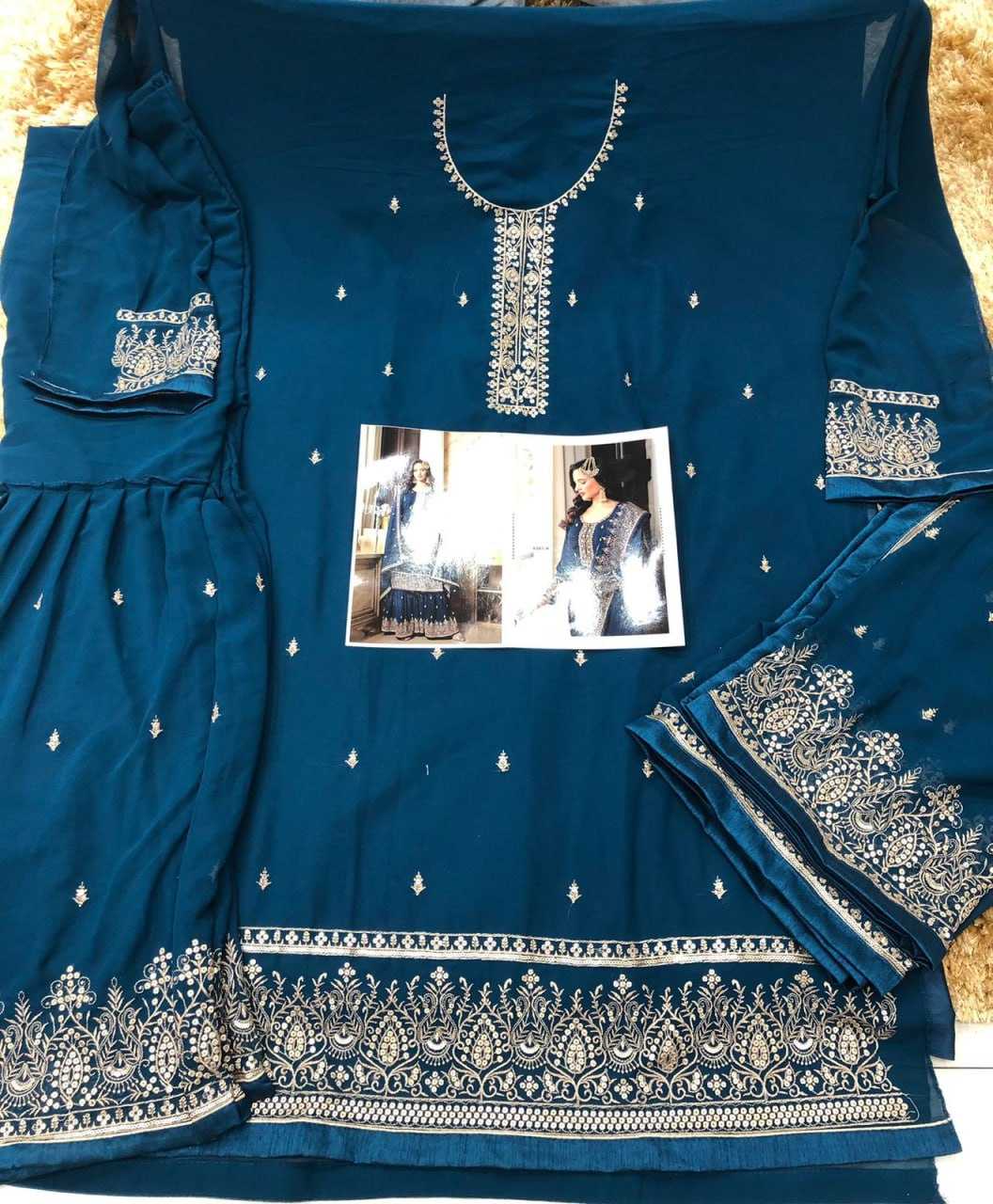 Ynf Georgette KESH504 8301 Suits & Dresses Wholesale Georgette Suit Semi Stitched Suits Semi-Stitched Suits Manufacturer
