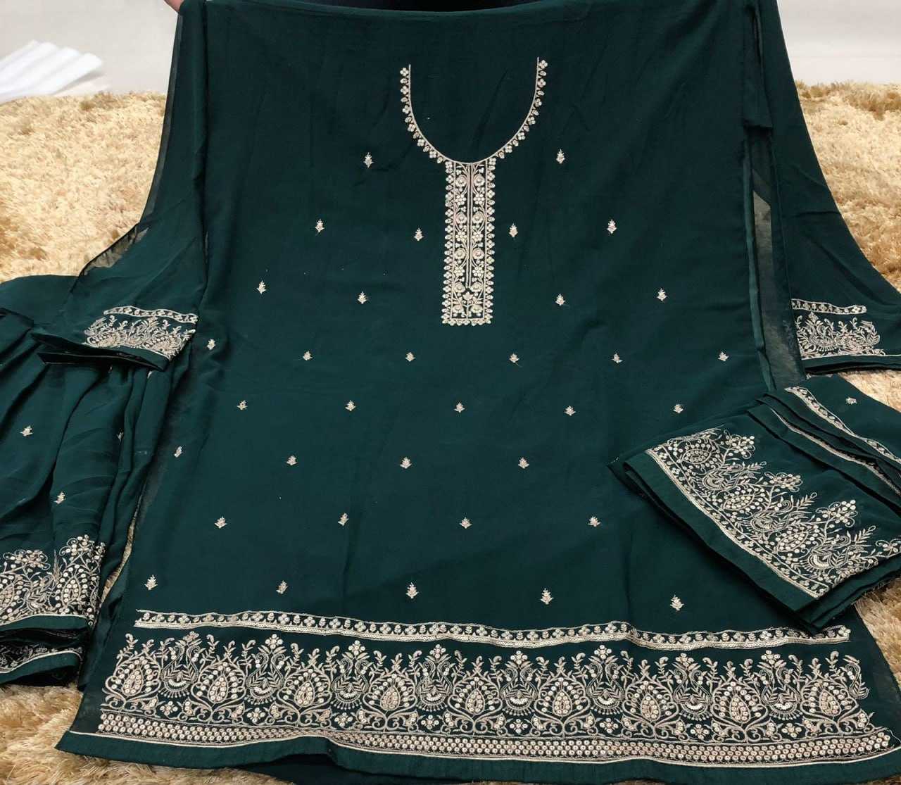 Ynf Georgette KESH504 8301 Suits & Dresses Wholesale Georgette Suit Semi Stitched Suits Semi-Stitched Suits Manufacturer