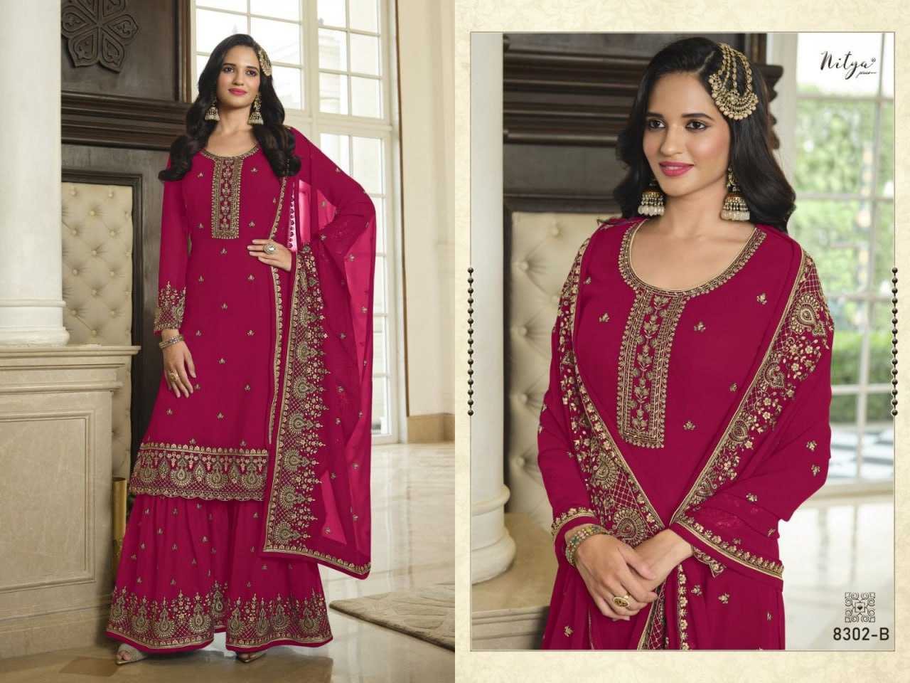 Ynf Georgette KESH504 8302 Suits & Dresses Wholesale Georgette Suit Semi Stitched Suits Semi-Stitched Suits Manufacturer