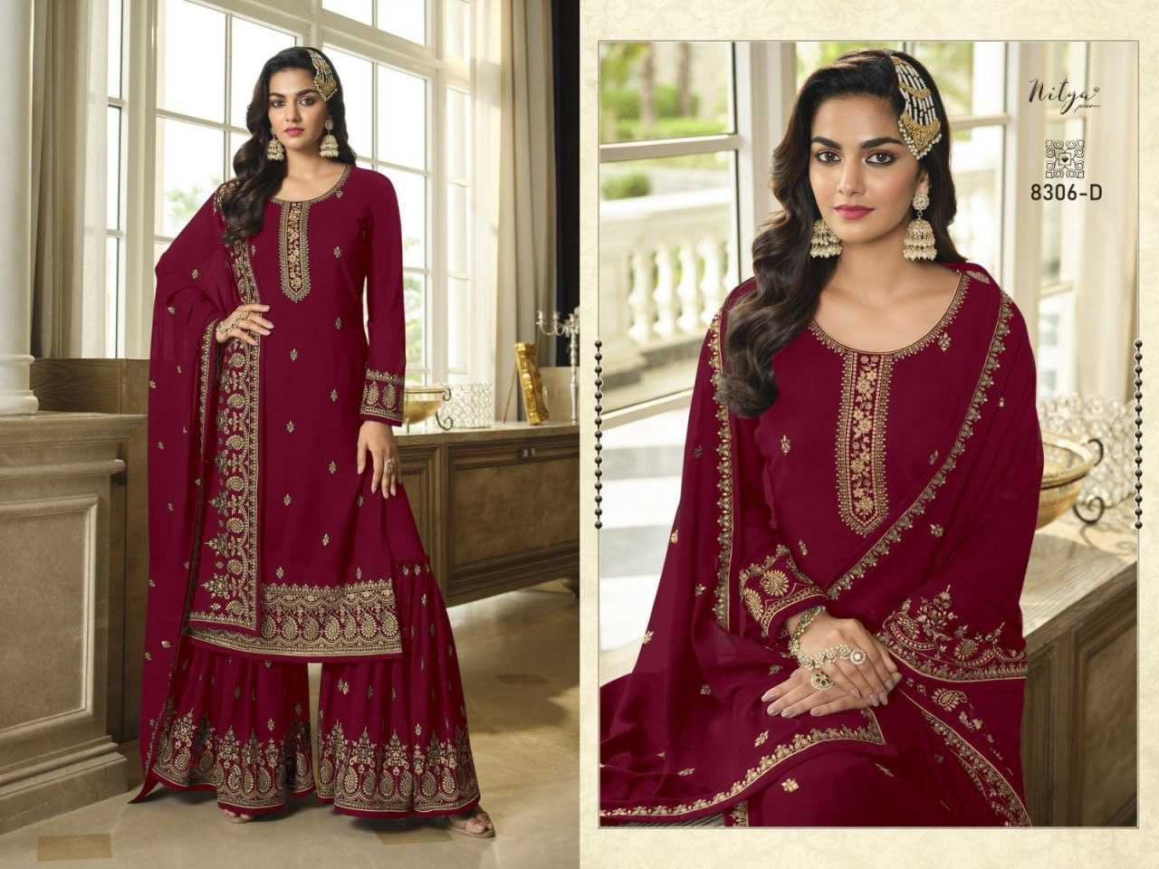 Ynf Georgette KESH504 8302 Suits & Dresses Wholesale Georgette Suit Semi Stitched Suits Semi-Stitched Suits Manufacturer