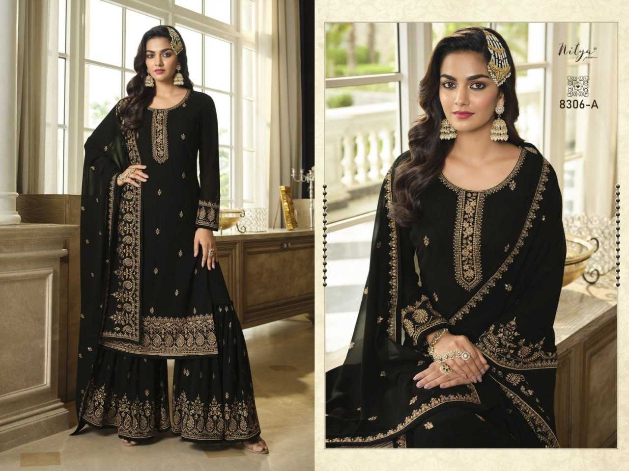 Ynf Georgette KESH504 8302 Suits & Dresses Wholesale Georgette Suit Semi Stitched Suits Semi-Stitched Suits Manufacturer