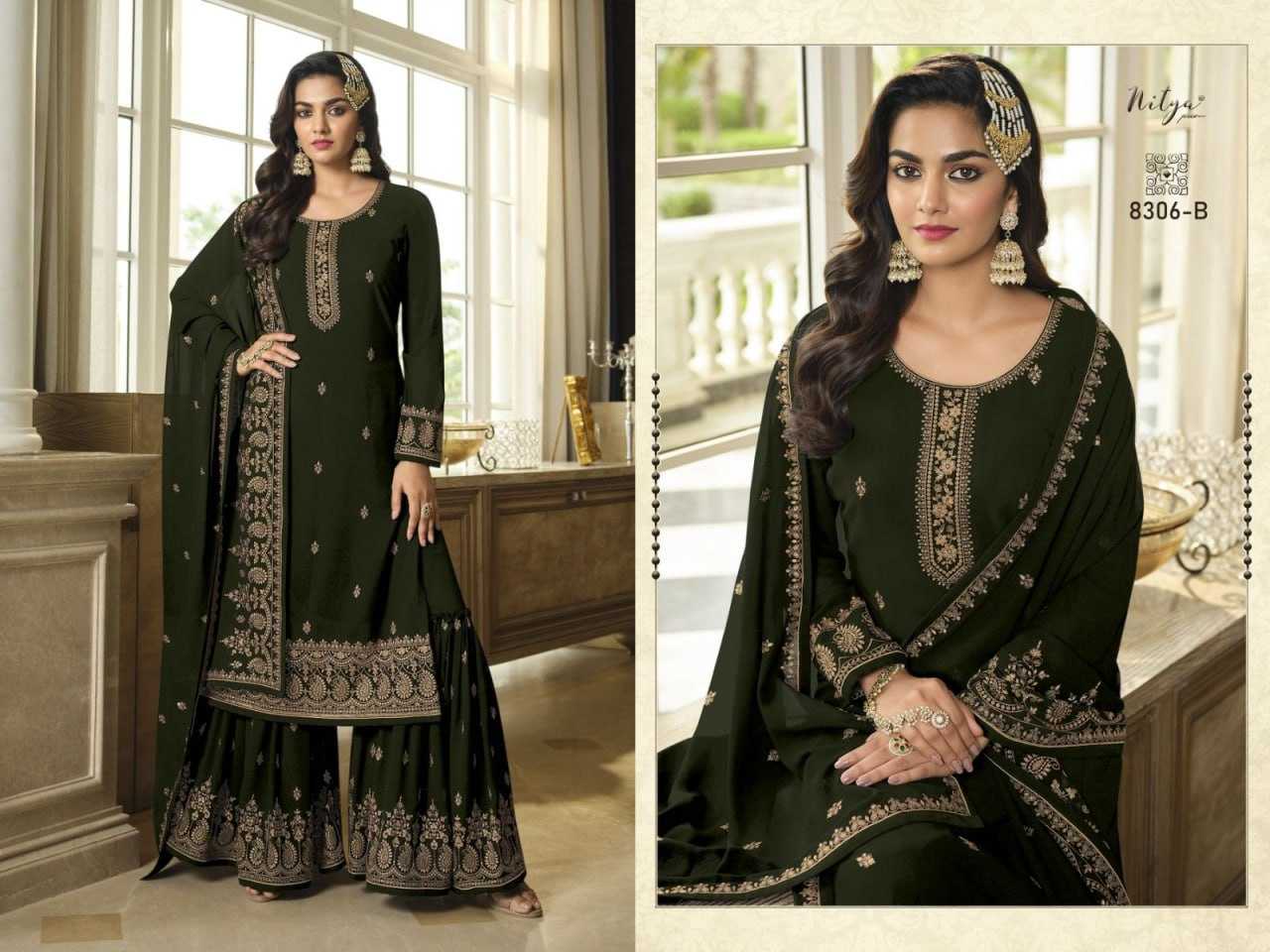 Ynf Georgette KESH504 8302 Suits & Dresses Wholesale Georgette Suit Semi Stitched Suits Semi-Stitched Suits Manufacturer