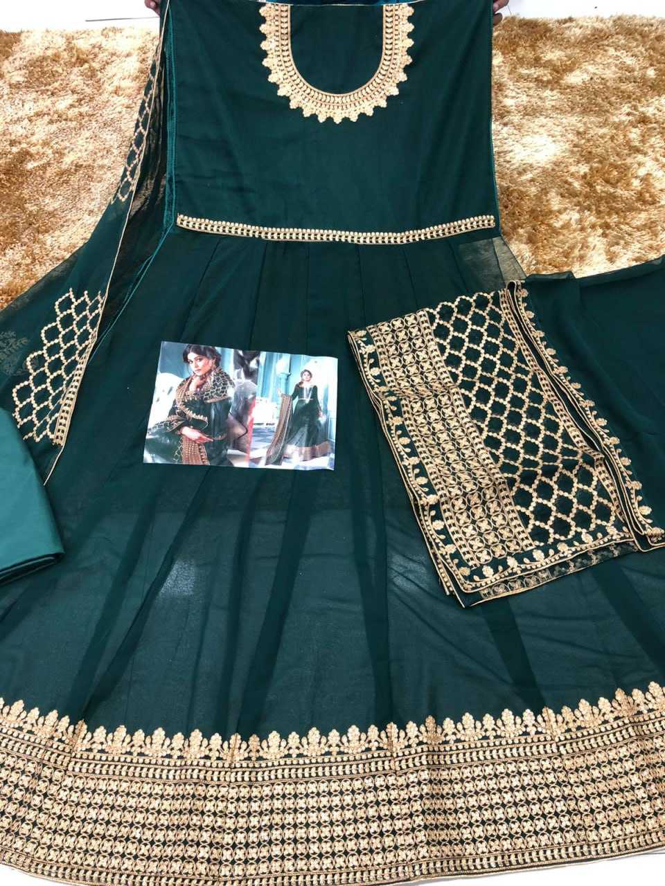 Ynf Georgette KESH504 8338 Gowns Wedding Collections Festive Collections Wholesale Embroidery Gowns Georgette Gown Wedding Outfits Manufacturer
