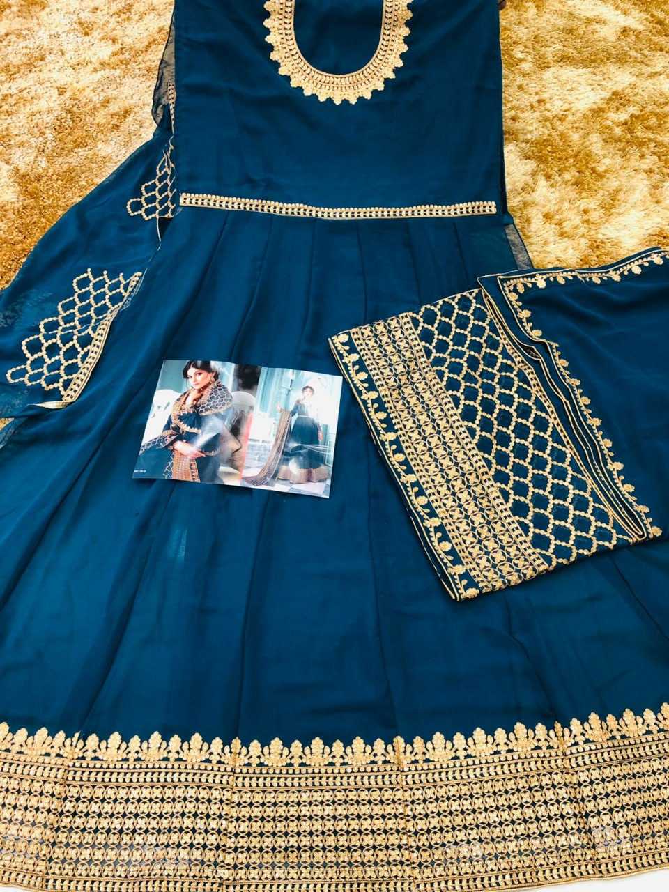 Ynf Georgette KESH504 8338 Gowns Wedding Collections Festive Collections Wholesale Embroidery Gowns Georgette Gown Wedding Outfits Manufacturer