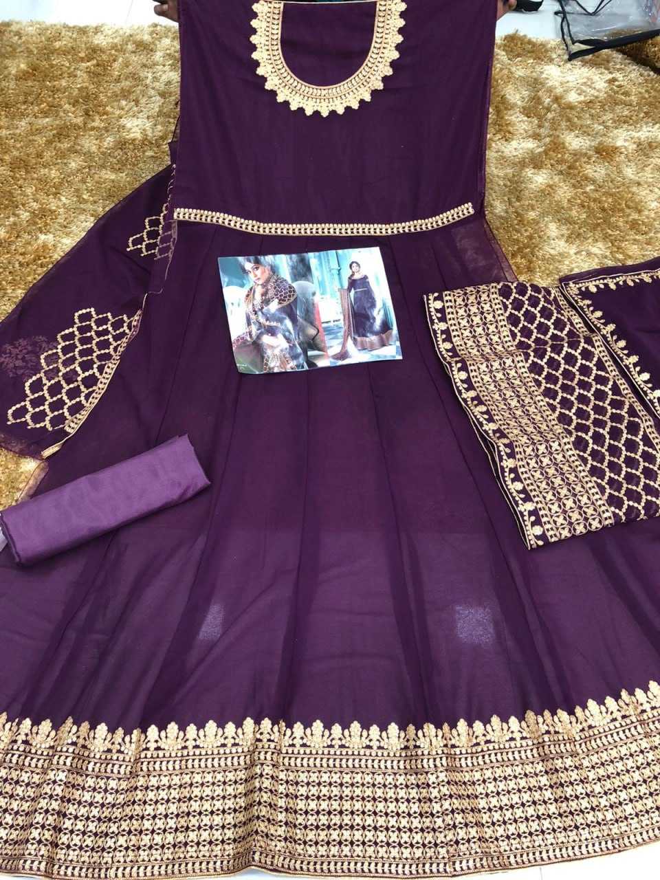 Ynf Georgette KESH504 8338 Gowns Wedding Collections Festive Collections Wholesale Embroidery Gowns Georgette Gown Wedding Outfits Manufacturer