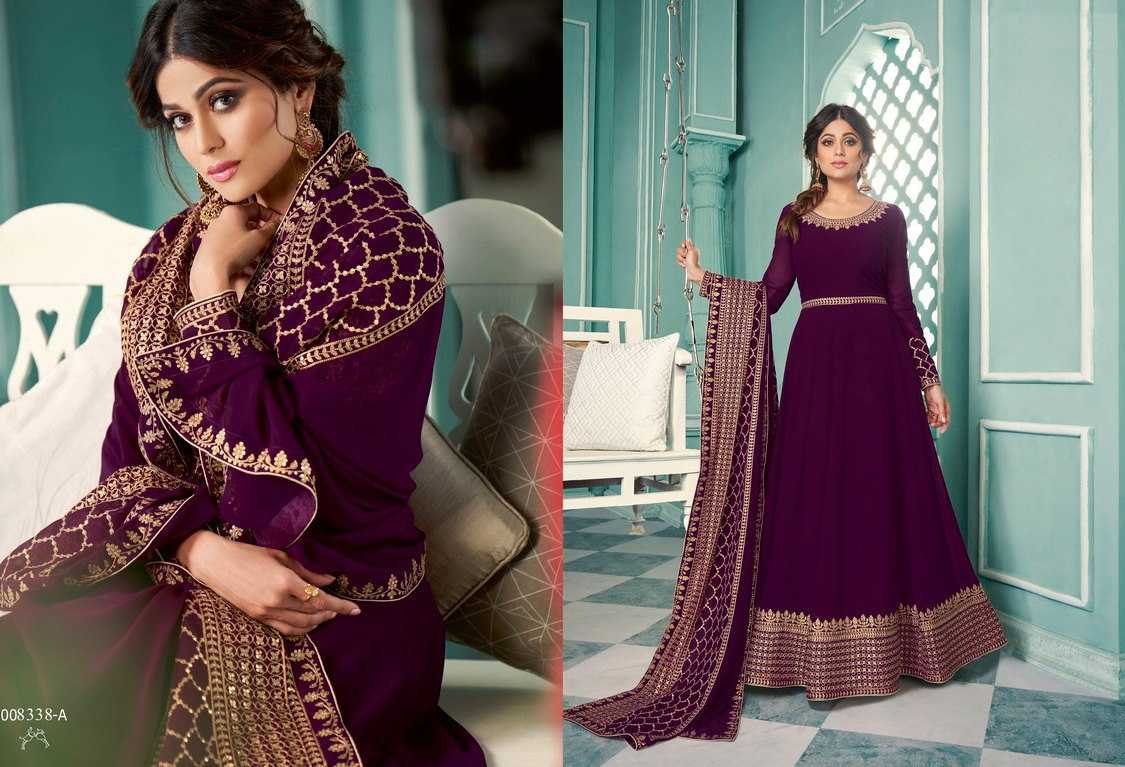 Ynf Georgette KESH504 8338 Gowns Wedding Collections Festive Collections Wholesale Embroidery Gowns Georgette Gown Wedding Outfits Manufacturer