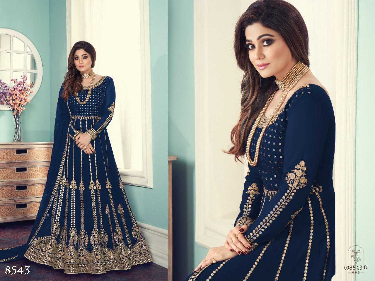 Ynf Georgette KESH504 8543 Gowns Wedding Collections Bollywood Collections Wholesale Embroidery Gowns Georgette Gown Shamita Shetty Manufacturer